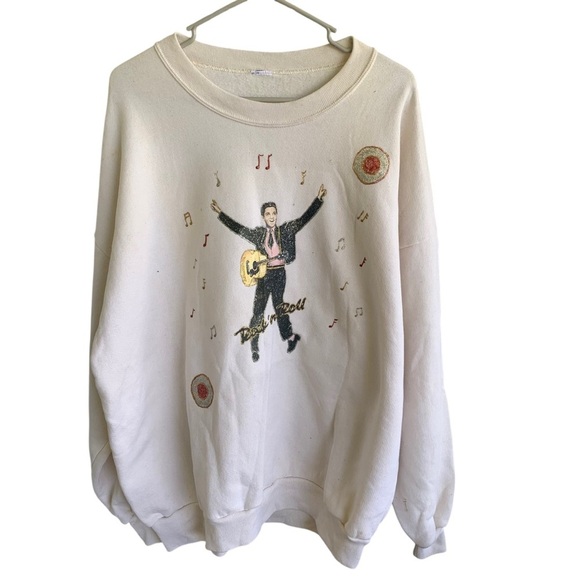 American Vintage Other - Vintage Elvis Presley Crewneck Sweatshirt Adult XXL 80s 90s Sweater Rock n Roll